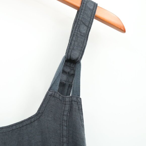 New Cynthia Ashby Linen Blue Wide Leg Overalls Small - Picture 3 of 9